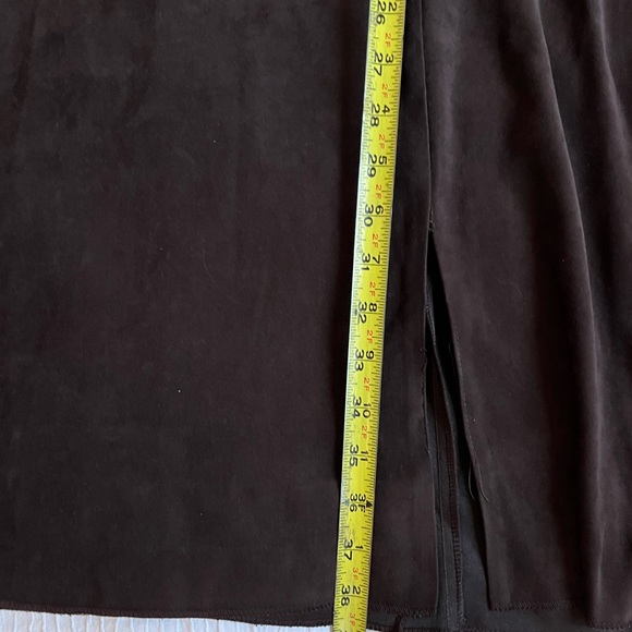 Vintage Faux Suede Midi Dress Sleeveless size 16 - Picture 9 of 9